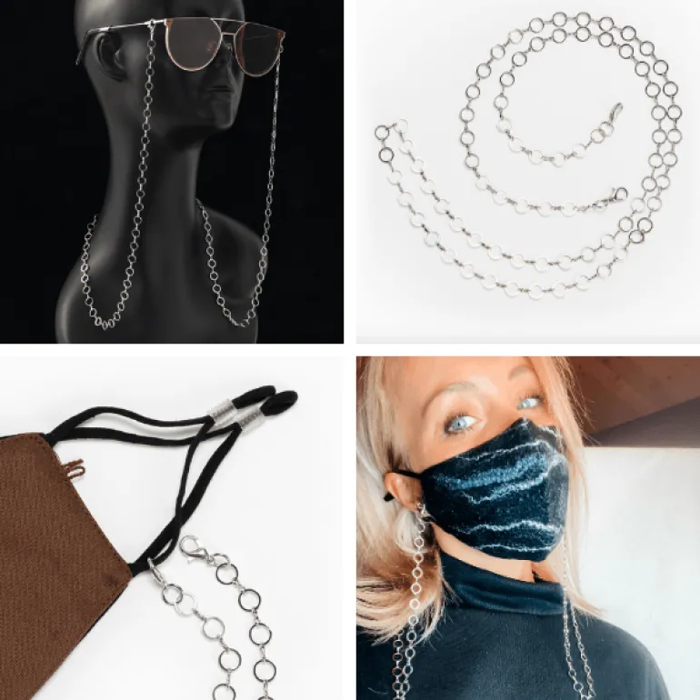 Kette für Maske silber Anouk