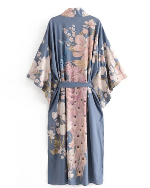 Kimono Pavo Flowers