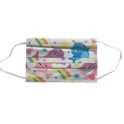 Kinder Einwegmasken Regenbogen Delfin