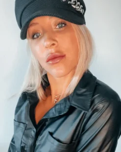 Kunstleder Bluse Charlotte