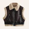 Kunstleder Damen Gilet Nika