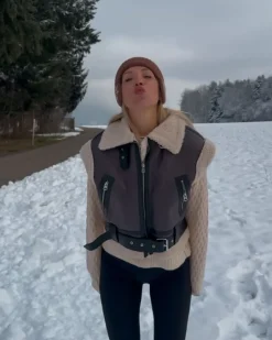 Kunstleder Damen Gilet Nika