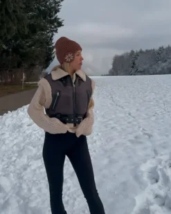 Kunstleder Damen Gilet Nika