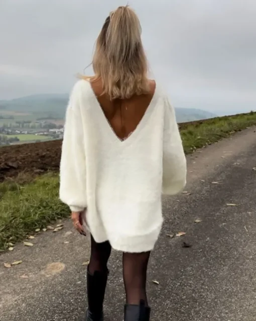 Langer Fluffy Pullover Olivia