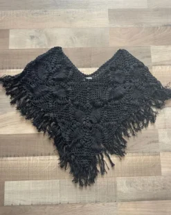 Langer Häkel Poncho Boho Emma