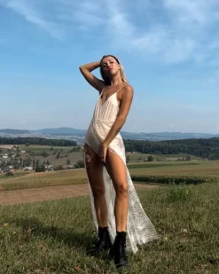 Langes Glitzerkleid Kasja