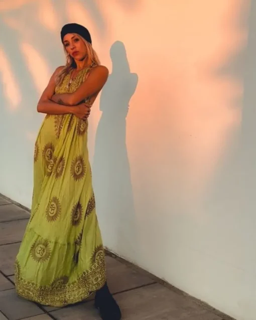 Langes Kleid Green Goa