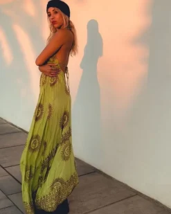 Langes Kleid Green Goa