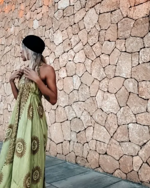 Langes Kleid Green Goa