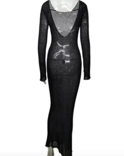 Langes Mesh Kleid Palmar