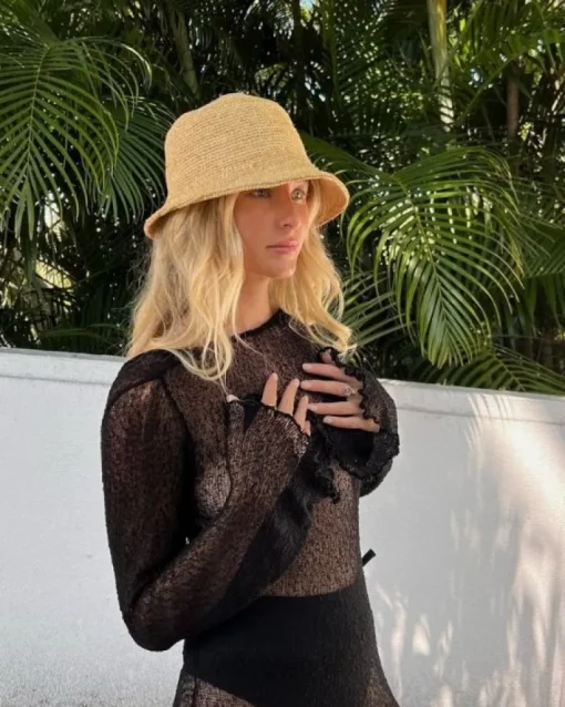 Langes Mesh Kleid Palmar