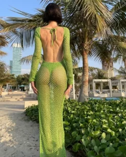 Langes Netzkleid Amara
