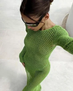 Langes Netzkleid Amara