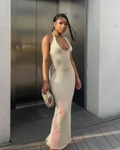 Langes Strickkleid Janica