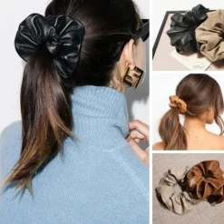 Leder Style Scrunchies Roma