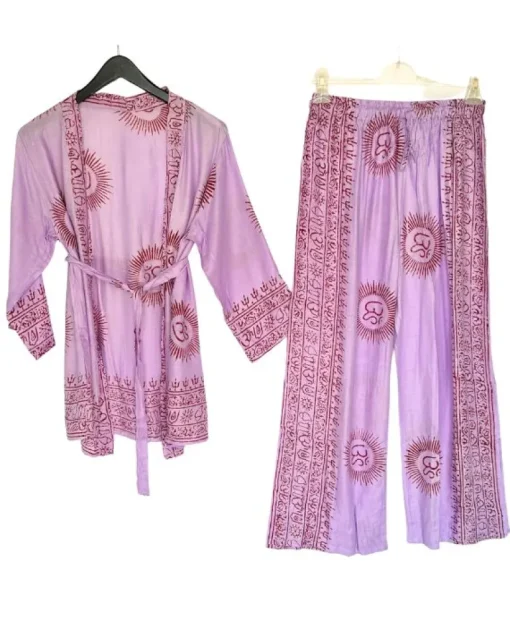 Lila Om Set Hose & Kimono Neoma