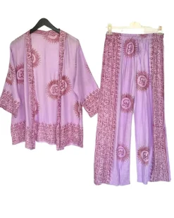 Lila Om Set Hose & Kimono Neoma