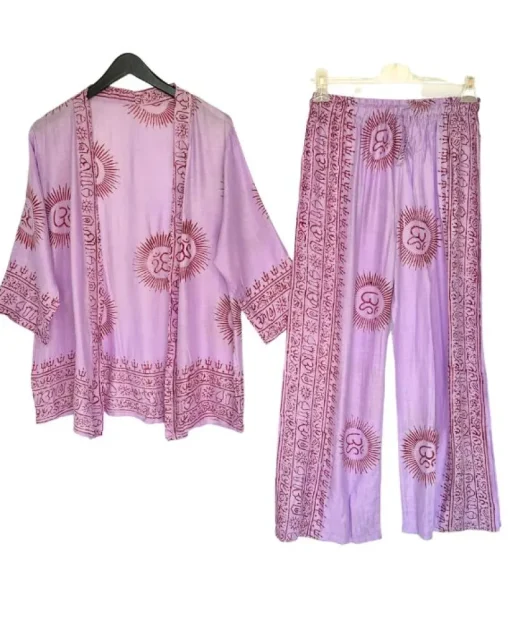 Lila Om Set Hose & Kimono Neoma