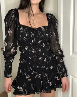 Minikleid Fiori Neri