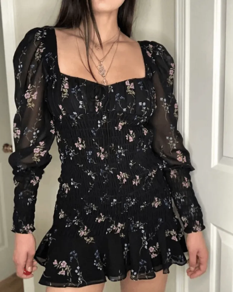 Minikleid Fiori Neri