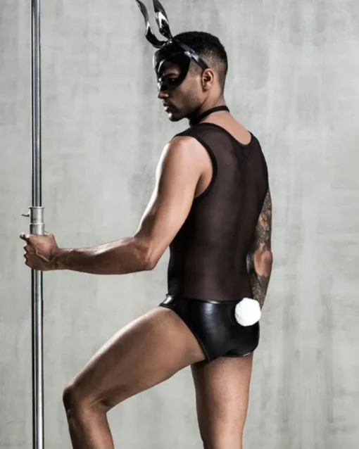 Männer Fetisch Bodysuit Black Bunny