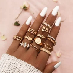 Modeschmuck Ringset Golden Baby