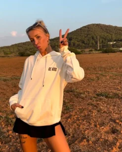 Oversize Hoodie Be Kind | Blue Butterfly