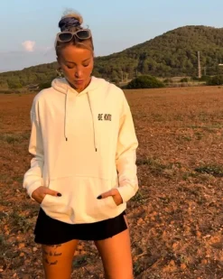 Oversize Hoodie Be Kind | Blue Butterfly