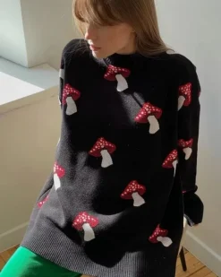 Pilz Pullover Red Mushroom