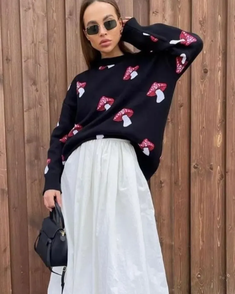 Pilz Pullover Red Mushroom