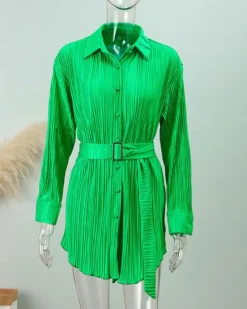 Plissee Blusen Kleid Serena