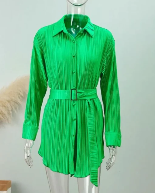 Plissee Blusen Kleid Serena