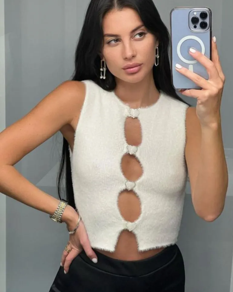 Plüsch Crop Top Corazon