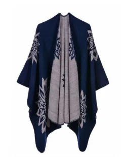 Poncho Cape Boho Florita