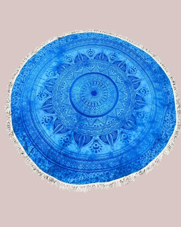 Rundes Strandtuch Azure Deep