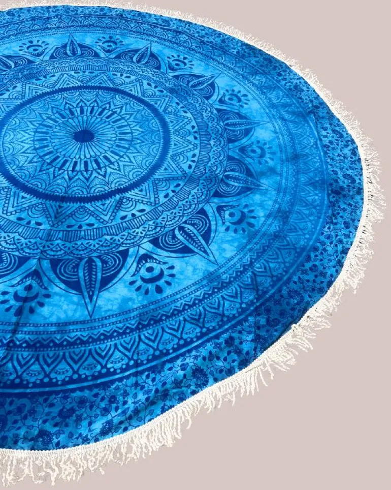 Rundes Strandtuch Azure Deep