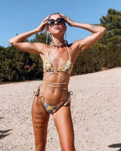 Schnür Bikini Vintage Paisley