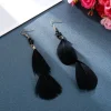 Schwarze Federohrringe Nisha