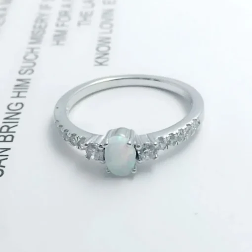 Silber Ring Sterling 925 Opal Shine