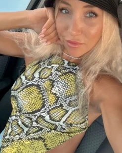 Spitzen Crop Top Snakeita