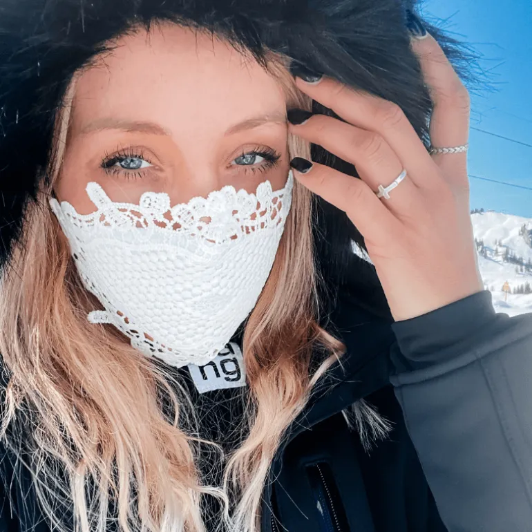 Spitzen Stoffmaske Kiara