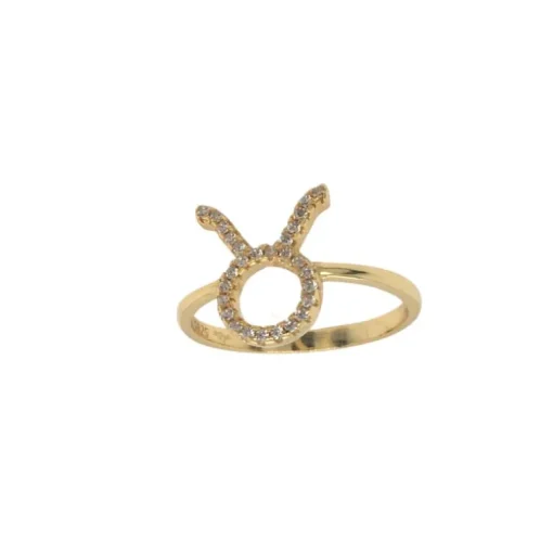 Sternzeichen Fingerring mit Zirkonia Steinen