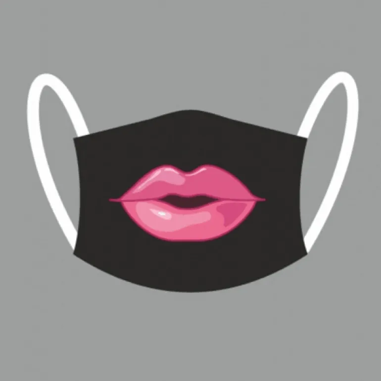 Stoffmaske Pink Lips