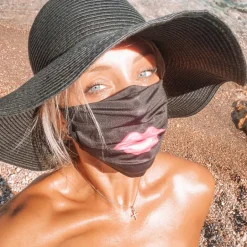 Stoffmaske Pink Lips