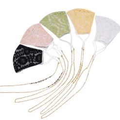 Stoffmasken Spitzen Glitzer Roses