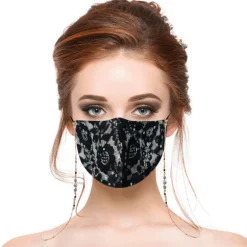 Stoffmasken Spitzen Glitzer Roses