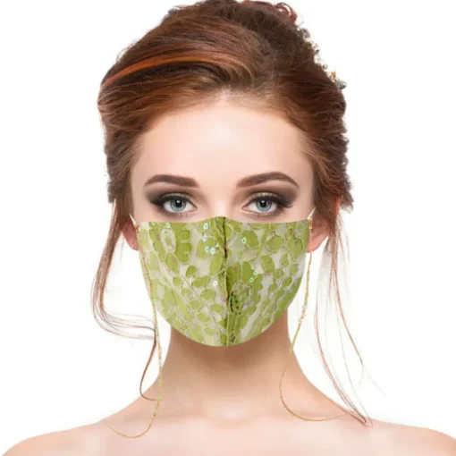 Stoffmasken Spitzen Glitzer Roses