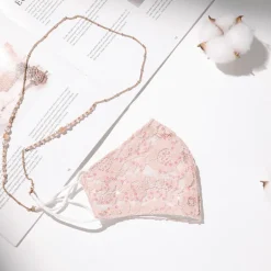 Stoffmasken Spitzen Glitzer Roses