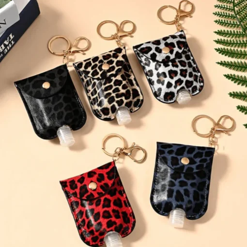 Taschenanhänger für Desinfektionsmittel | Leopard