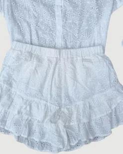 Weisses Set Shorts & Bluse Halina
